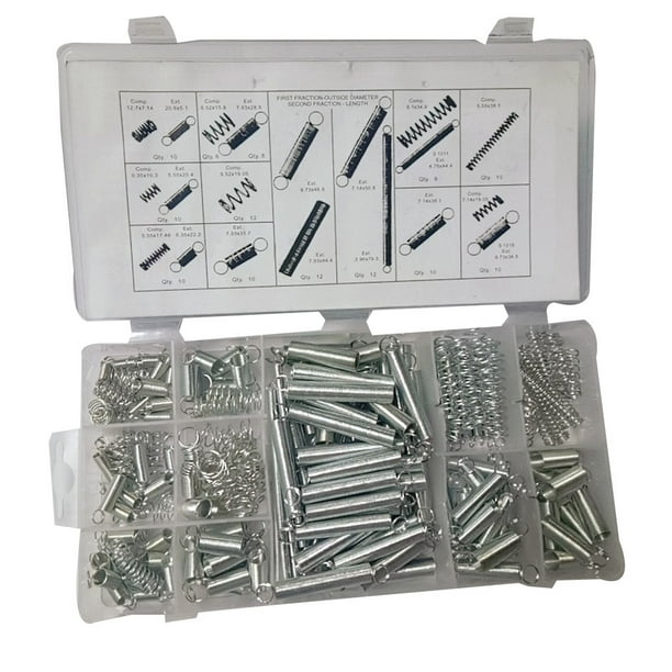 Tools Set Electrical Hardware Kit Extension Tension Springs 200pcs Steel
